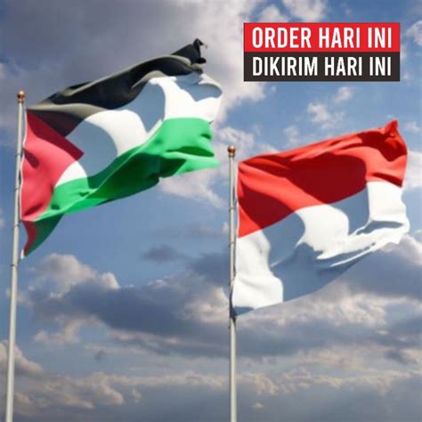 bendera palestina dan indonesia