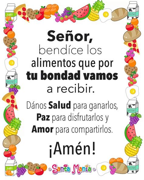 Bendicion De Los Alimentos