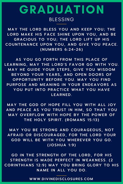 Benediction Examples For Graduation