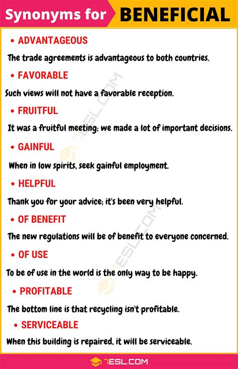 Beneficial Synonym