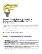 Bengali Comedy Drama Script Pdfsdocuments Com
