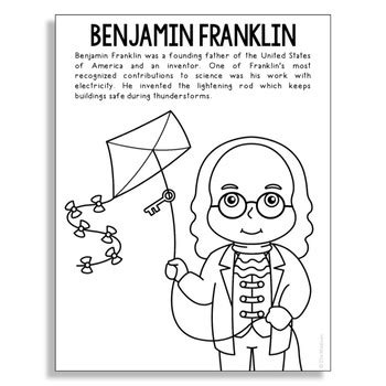 Benjamin Franklin Activities 1st Grade Printable Worksheets Tpt Benjamin Franklin 1st Grade - Benjamin Franklin 1st Grade