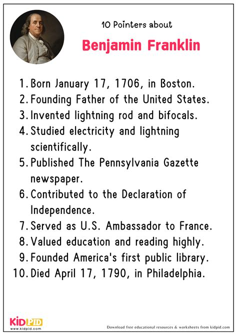 benjamin franklin biography essay introduction