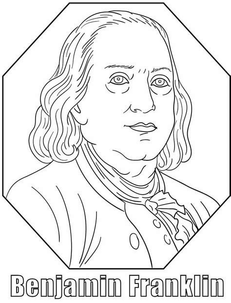 Benjamin Franklin Coloring Page Thecolor Com Founding Fathers Coloring Pages - Founding Fathers Coloring Pages