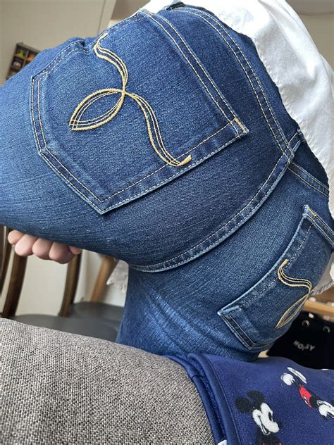 bent over in tight jeans