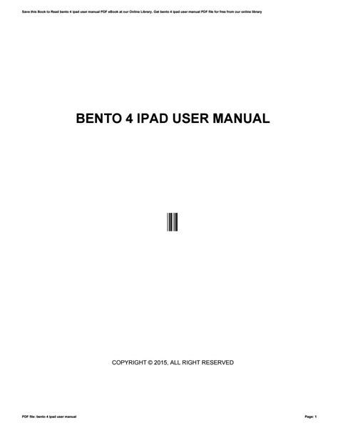 Download Bento 4 Ipad User Guide 
