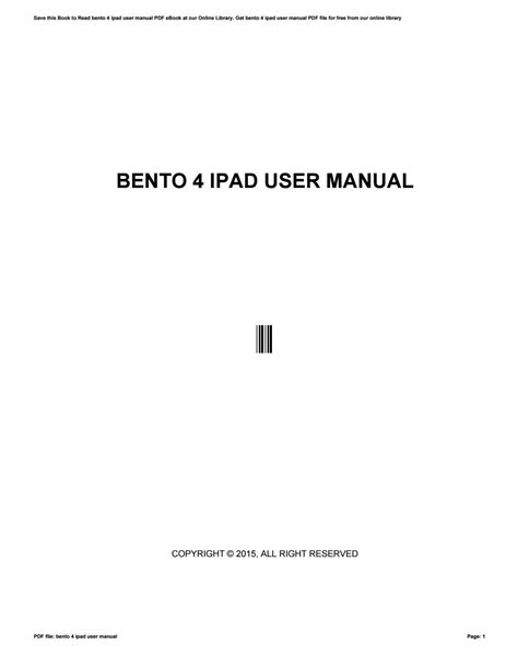 Download Bento 4 Ipad User Guide 