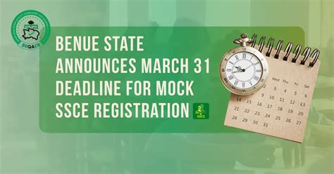 Benue State Mock Time Table 2014