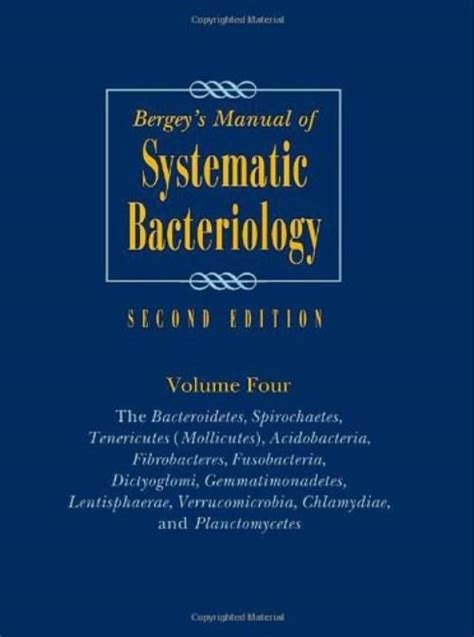 Download Bergeys Manual Determinative Bacteriology Taxonomic 