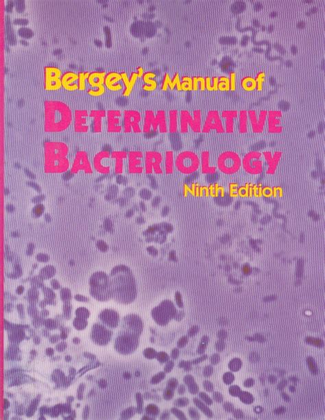 Read Bergeys Manual Of Determinative Bacteriology 9Th Edition Citation 