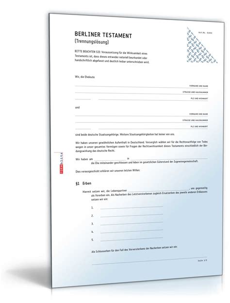 berliner testament muster pdf