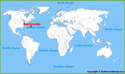 bermuda in the world map