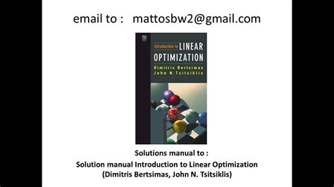 Full Download Bertsimas Linear Optimization Solution Manual 