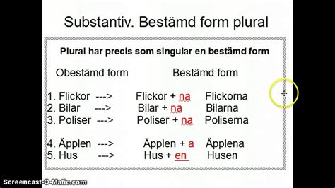 bestämd plural form