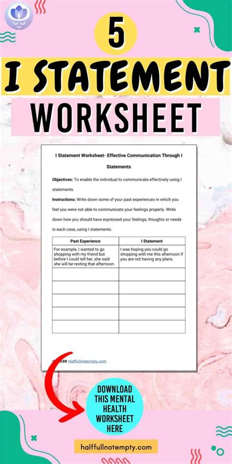 Best I Statement Worksheets 5 Approved Exercises Using I Statements Worksheet - Using I Statements Worksheet