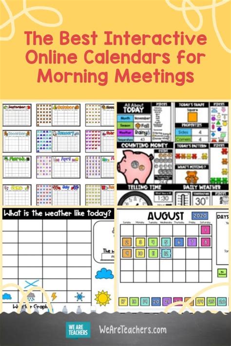 Best Interactive Online Calendars For Morning Meetings And Calendar Activities For Elementary Students - Calendar Activities For Elementary Students