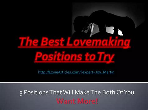 best lovemaking position