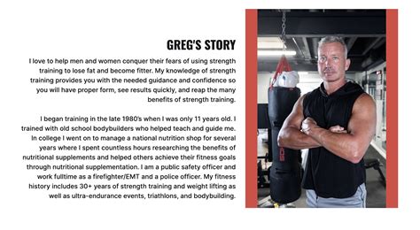 best personal trainer biography