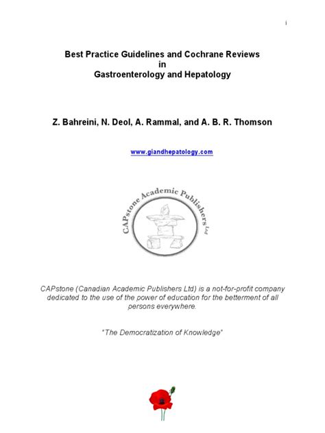 best practice guidelines and cochrane reviews in