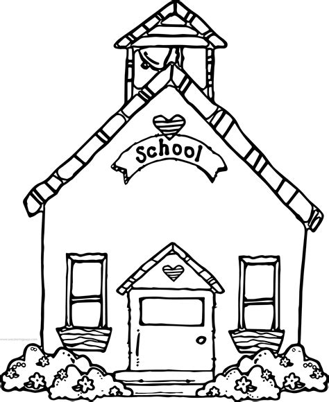Best School House Coloring Pages Coloring Ideas School House Coloring Page - School House Coloring Page