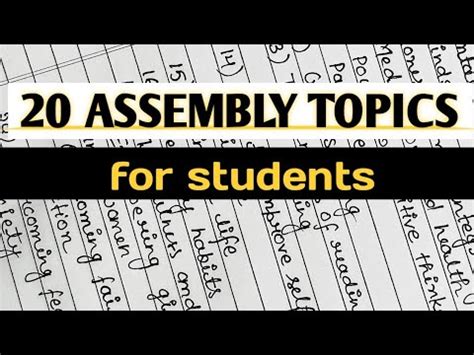 Best Topic For Assembly