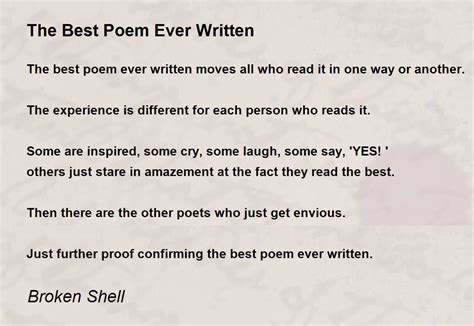 Best Written Work Ever