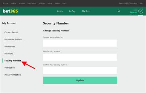 bet365 4 digit security number