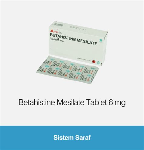 betahistine mesylate 6 mg obat apa