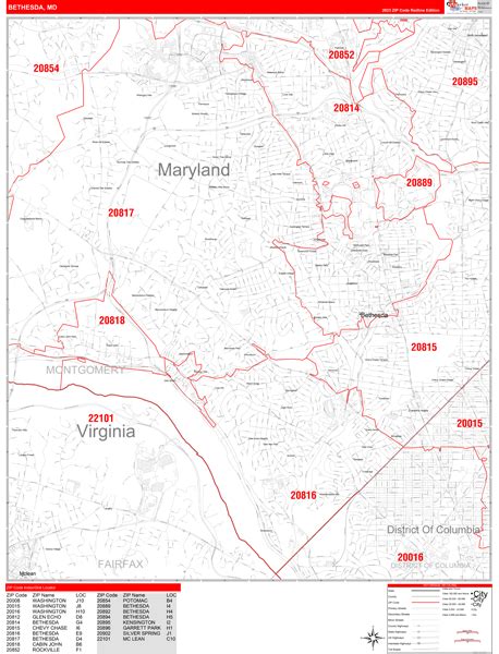 bethesda maryland zip code