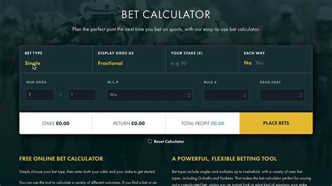 betting returns calculator