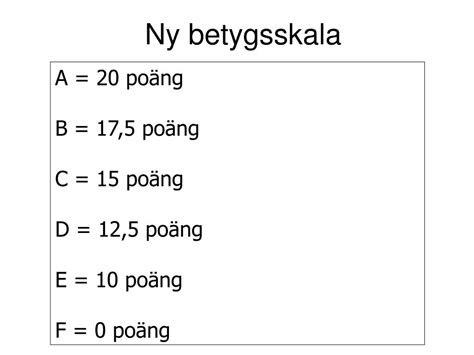 betygsskala skolan