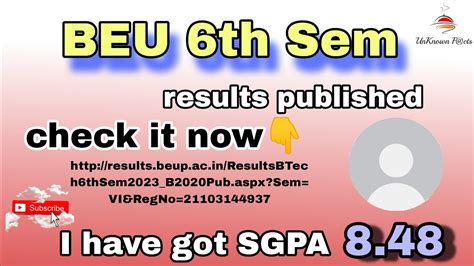 Beu Result 6th Sem
