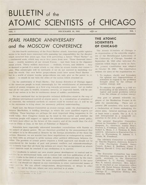 Beulletin Of The Atomic Scientists Isis