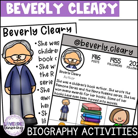 beverly cleary author study activities