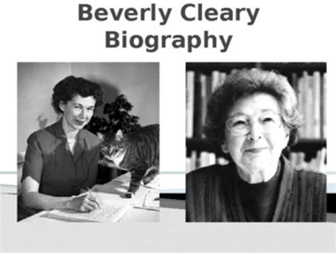 beverly cleary biography timeline example