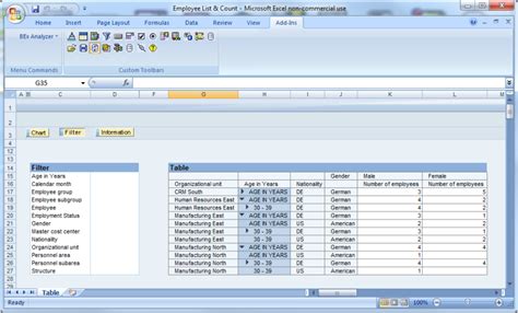 bex analyzer excel 2010