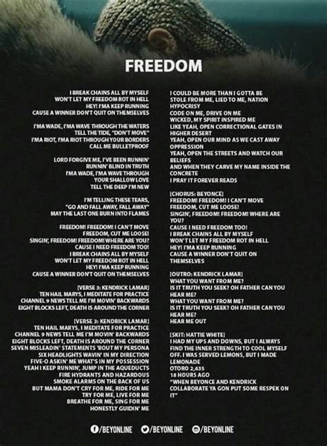 Beyonce Lyrics Freedom