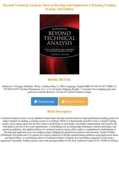 Read Online Beyond Technical Analysis How To Develop And Implement A Winning Trading System Wiley Trading 