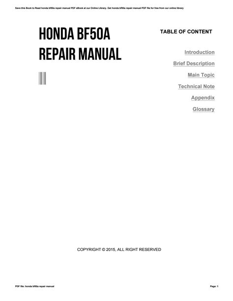 Read Online Bf50A Service Manual 