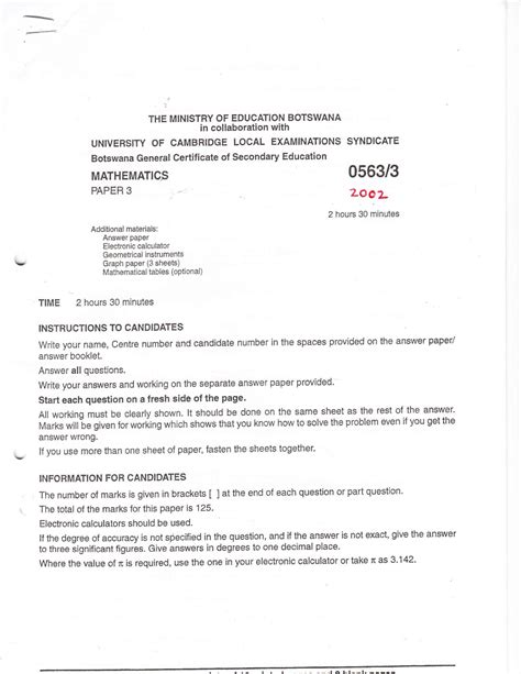 Read Bgcse Mathematics Paper 3 