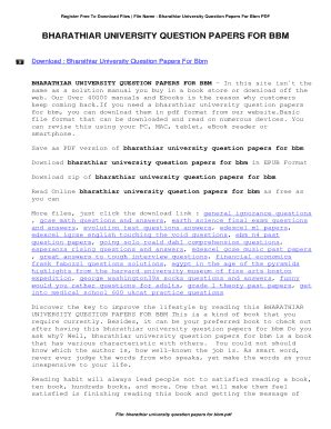 Read Bharathiar University Question Papers For Bbm 