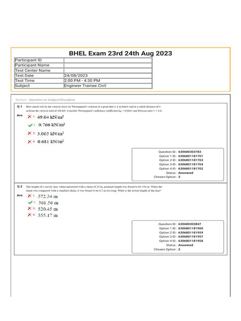 Bhel Previous Year Paper