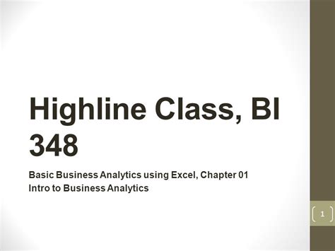 Bi 348 Business Analytics Data Analysis And Decision