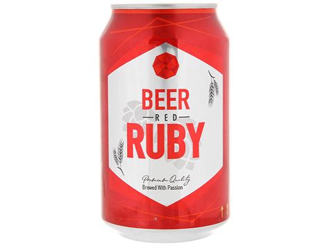 bia ruby | Thng 24 lon Bia Red Ruby 330ml