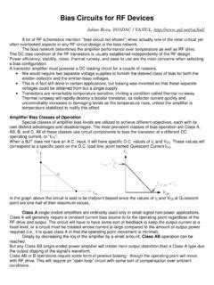 Full Download Bias Circuits For Rf Devices Qsl 