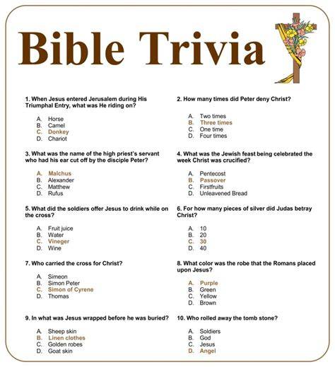 Bible Quiz Multiple Choice With Answers Pdf