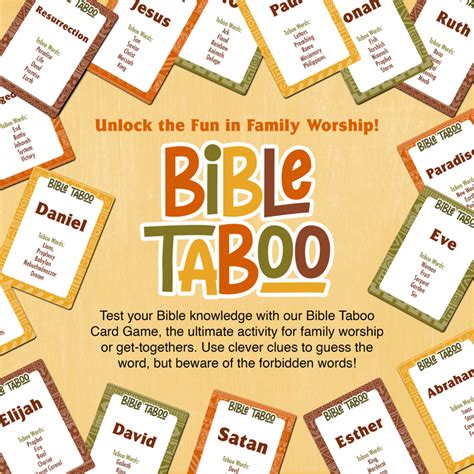 Bible Taboo Cards Printable