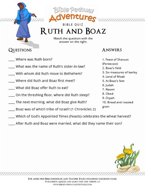 Full Download Bible Quiz Questions And Answers From The Book Of Ruth Pdf 
