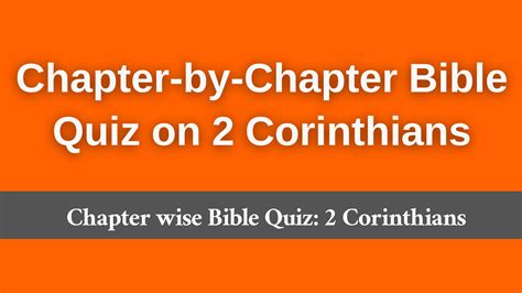 Read Bible Quiz Questions For 2 Corinthians 
