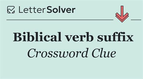 Biblical Verb Suffix